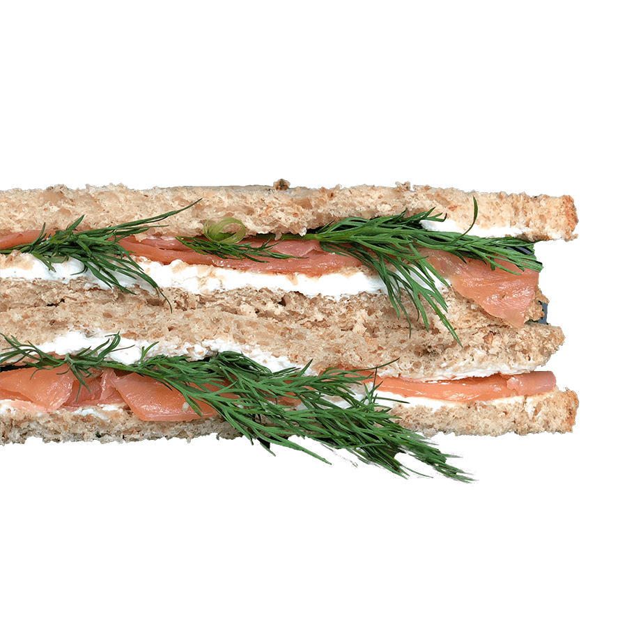 Scottish smoked salmon and cream cheese